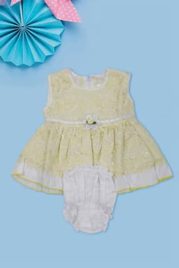 Embroidered Frock with Panty for Baby Girl (2-Pcs Set) 016844YEL13M