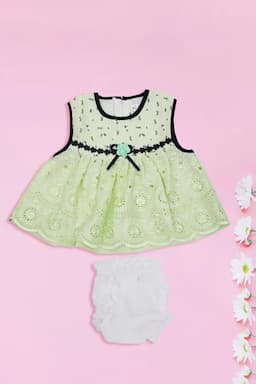 Cotton Frock with Panty Set for Baby Girl (2-Pcs Set) 016847LIGGRE13M