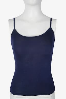 Cotton Blend Solid Camisole for Women 016969NAVBLUFRE