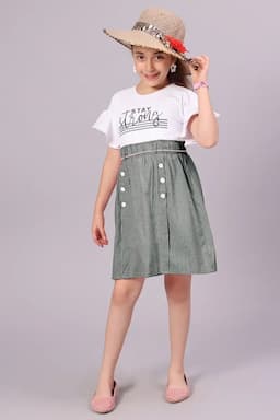 Girl's Corduroy Printed Dress (3 - 16 Yrs)  017138BLA131YRS