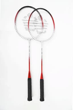 Cosco Twin Racquet  With Cover - (Red, Pack Of 2) 017188RED22