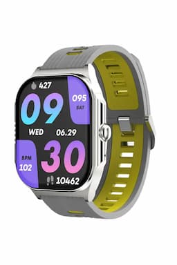 Pebble Alive 1.99" Smartwatch with Amoled Display, BT Calling, Multiple Watch Faces, AI Voice Assistance (Sunrise Grey) 017315ALISUNGRE