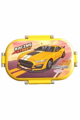 Asian Plastic & Stainless Steel Hot Meal Executive Lunch Box - 500ml 017489YEL2