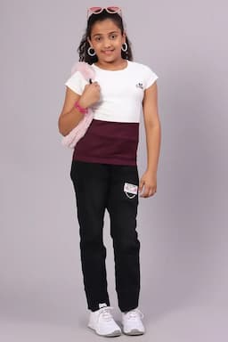Girl's Corduroy Color Blocked Top (1 - 17 Yrs) 017671910YRSWIN