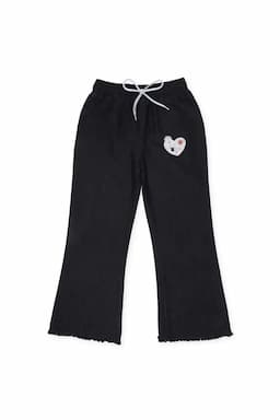 Denim Solid Palazzo Pant for Girls 017950BLA1112YRS