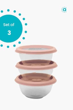 All Time Plastic Prism Containers, Set of 3 - 500ml (Each)  018225PIN500ML