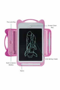 Kids Drawing Writing LCD Premium Quality Tablet  8.5 Inch - Pink Pack of 1 018436PIN