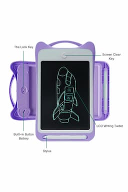 Kids Drawing Writing LCD Premium Quality Tablet  8.5 Inch - Purple Pack of 1 018436PUR