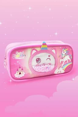 Unicorn Printed EVA Foam Pencil Case for Kids (Pink) - Pack of 1 018484PIN
