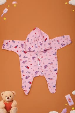 New Born Printed Sleepsuit 018985PIN01M