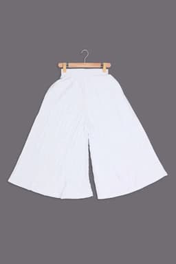Polyester Solid Palazzos for Women  019316WHIFRESIZ