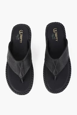 Casual Synthetic Leather Slip-On Slippers for Men 0196029BLA2