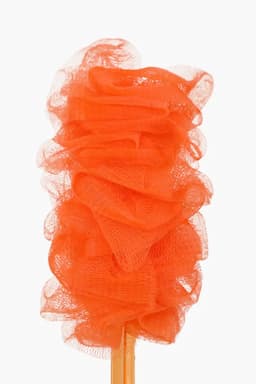 Vivin Luxury Long Handle Nylon Mesh loofah - Orange (Pack of 1) 019623ORA