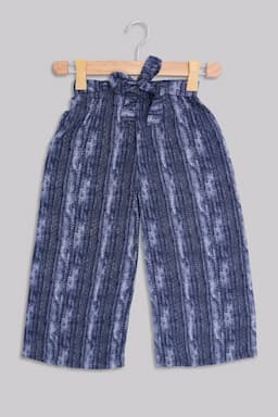 Cotton Blend Printed Palazzos for Women  019740BLU34