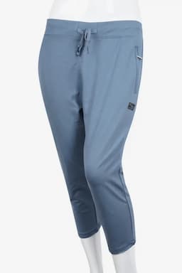 Cotton Lycra Blend Solid Capri for Women 020702BLUGREL