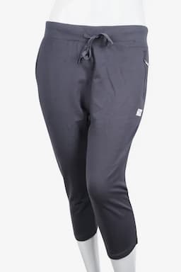 Cotton Lycra Blend Solid Capri for Women 020702GRE3XL