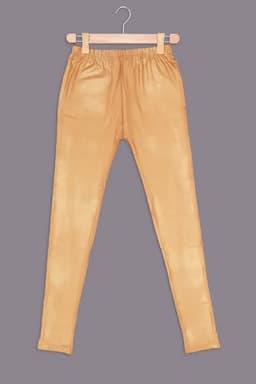 Lycra Solid Shimmer Leggings for Women 020703XXLBRO