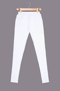 Lycra Solid Shimmer Leggings for Women 020703XXLWHI