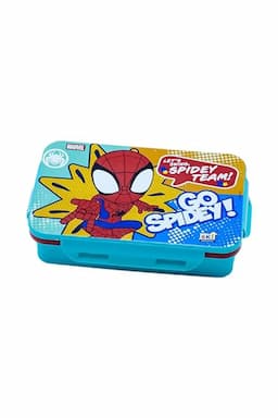SKI Plastic & Stainless Steel Go Spidey Lunch Box Set- 650ml 020914AQUGOSPI2