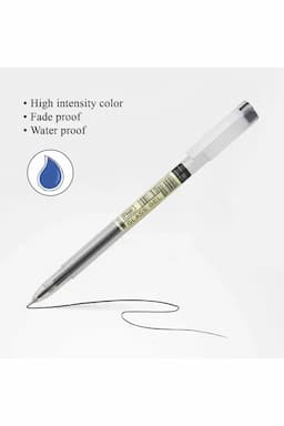 Flair Glass waterproof Gel Pens - Pack Of 10 (Blue)  021113BLUPACOF10