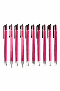 Unomax Tektron Liquid Ball Point Pen (Red) - Pack Of 10  021171REDPACOF10