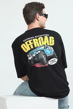 Cotton Puff Print Oversized Unisex T-shirt (Men & Women) 021832LBLA