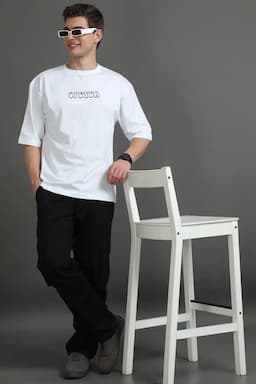 Oversized Puff Print Unisex T-shirt (Men & Women) 021833LWHI