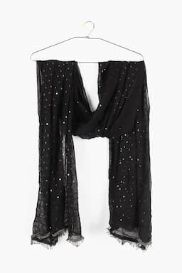Chiffon Sequin Embellished Dupatta for Women 021853BLA