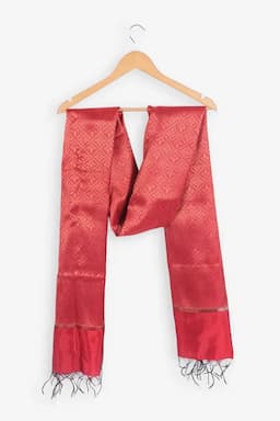Silk Woven Design Dupatta for Women 021964RED