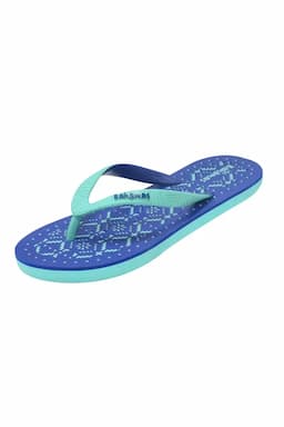 Women's Printed Casual Flip Flops 0228965MINBLU
