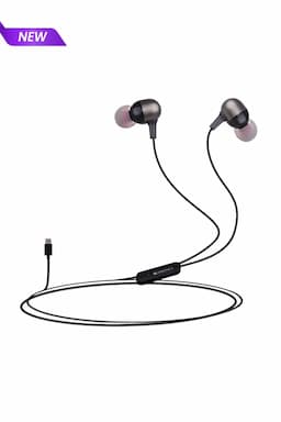 Zebronics Aria Type-C In Ear Wired Earphone with Mic, 10mm Drivers (Grey) 023101ARIGRE2