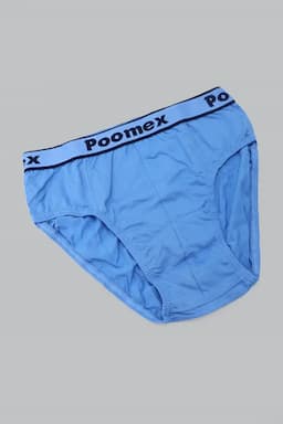 Men's Cotton Solid Briefs 02324775BLU