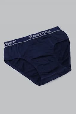 Men's Cotton Solid Briefs 02324795NAVBLU