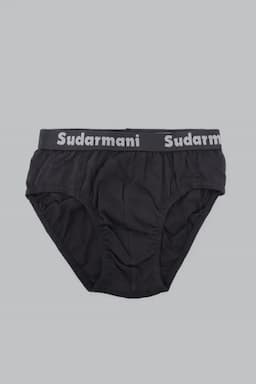 Cotton Solid Briefs for Men 02416780GRE