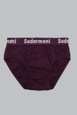 Cotton Solid Briefs for Men 02416780PUR