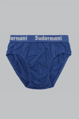 Cotton Solid Briefs for Men 02416790BLU