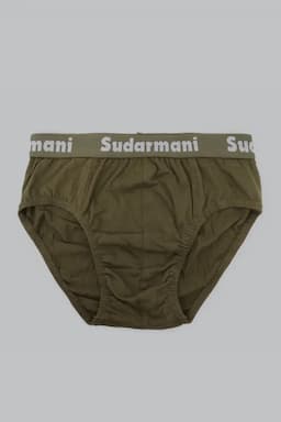 Cotton Solid Briefs for Men 02416790OLI