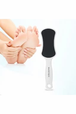 Majestique Foot File Pedicure Scrubber (White) - Pack of 1 024187WHI