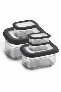 Asian Plastic Aura Storage Container - Set of 5 024475GRE520ML