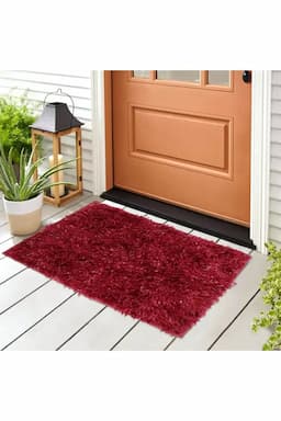 Polyester & Microfiber Door Mat - 1pc 024900RED1