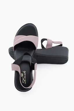 Women's Backstrap Wedge Heel Sandals 02553340PUR