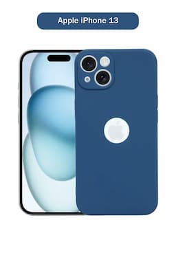 Silicone Solid Soft Back Cover Case for Apple iPhone 13 With Full Body Protection and Camera Protection (Blue) 025862APPIPH13BLU