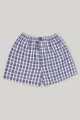 Cotton Checkered Boxers for Men 025913WHIL