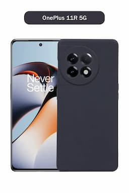 Silicone Solid Soft Back Cover Case for OnePlus 11R 5G With Full Body Protection and Camera Protection (Black) 025924ONE11R5GBLA