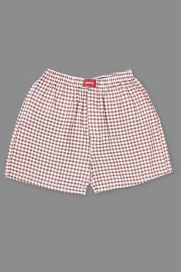 Men's Cotton Checkered Regular Fit Boxers 025955BROL