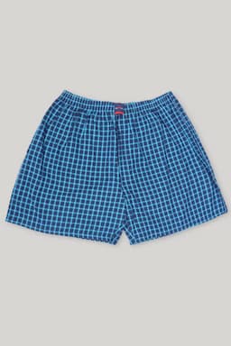 Men's Checkered Mid Rise Cotton Boxers  026202BLUM