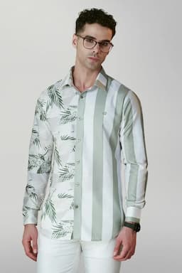 Premium Cotton Printed Shirts for Men 026727GRE44