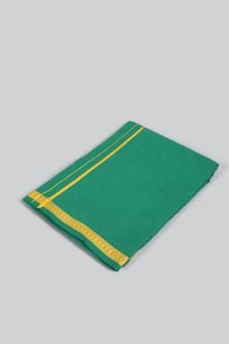 Cotton Solid Devotional Dhoti for Men 026919GRE2MTR2