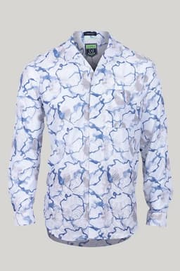 Poly Nylon Printed Casual Shirts for Men 026967BLU44