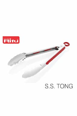Ritu Stainless Steel Tong with Lock System - 27cm 027061RED1